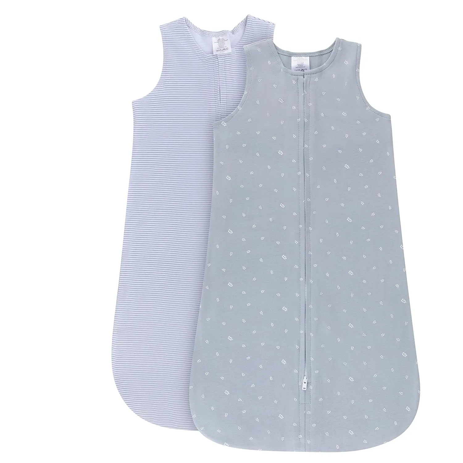 Ely's & Co. 100% Cotton Wearable Blanket Baby Sleep Bag 2 Pack (12-18 Months, Blue)