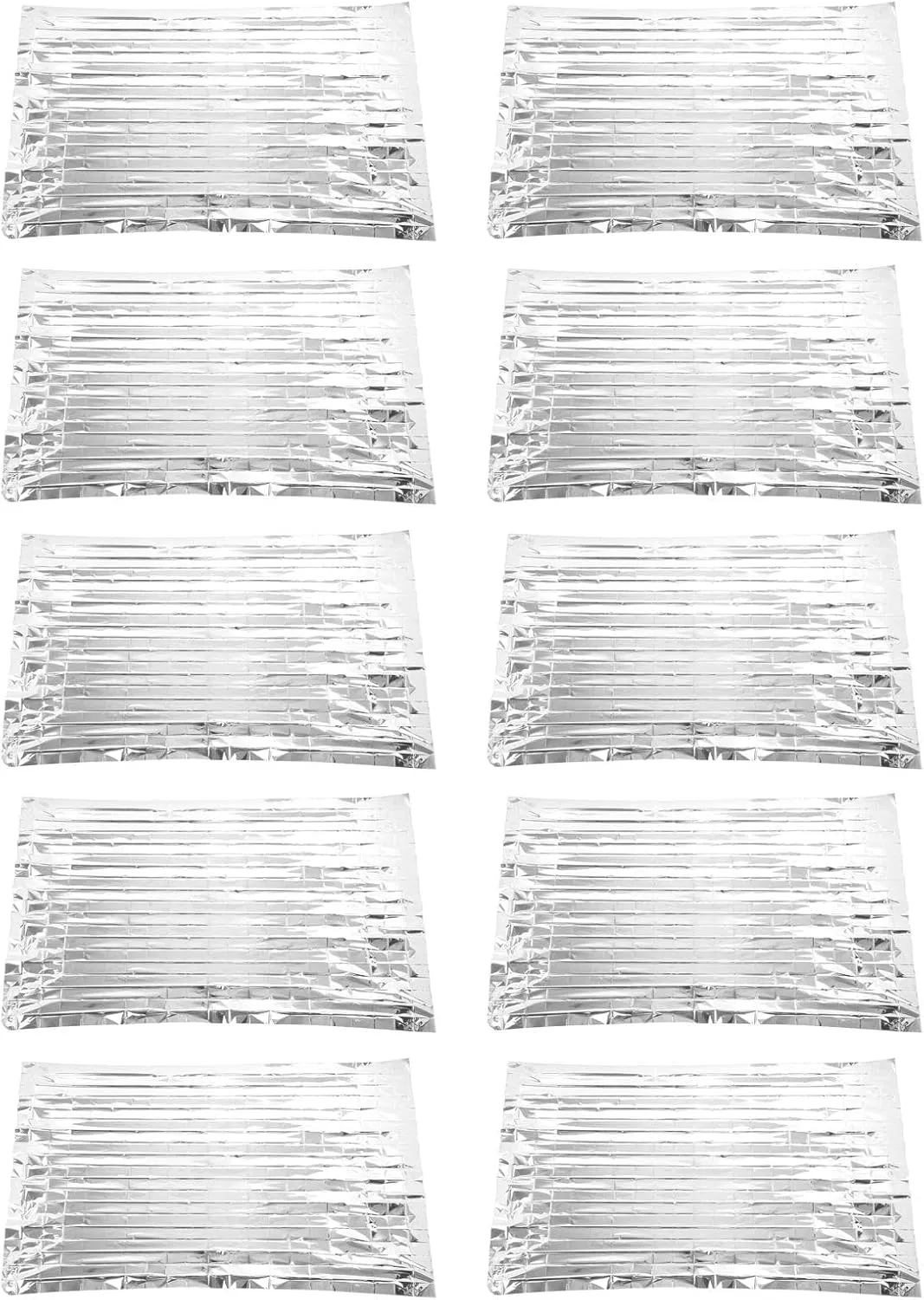 Emergency Blanket, 130x210cm Multipurpose Portable Emergency Thermal Blanket with Reflective Aluminum Foil Insulation (Silver)