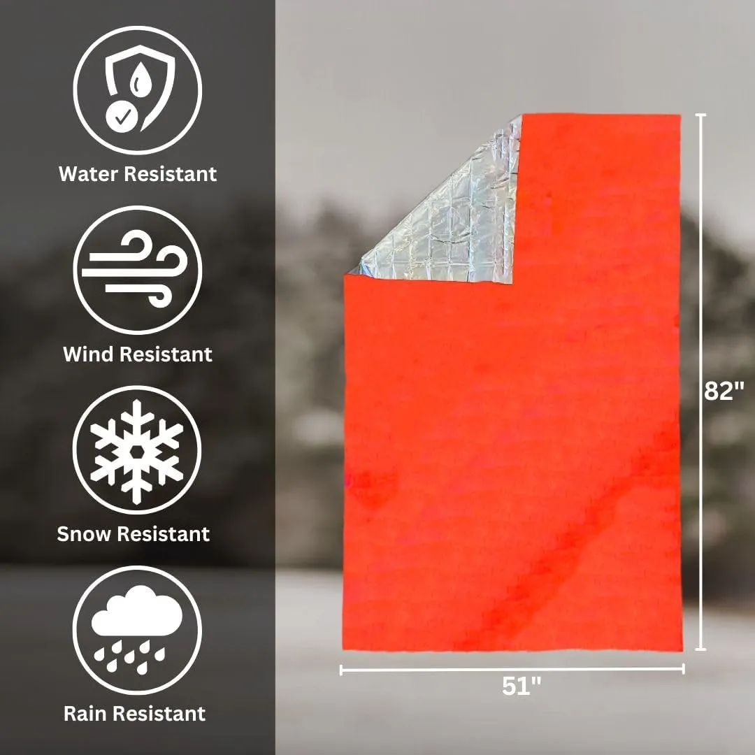 Emergency Zone ThermaSave Reversible Emergency Reflective Blanket, Survival Heat Shield. Available in Single, 2, 3, 4, 5, 6, and 120 Packs.