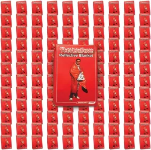 Emergency Zone ThermaSave Reversible Emergency Reflective Blanket, Survival Heat Shield. Available in Single, 2, 3, 4, 5, 6, and 120 Packs.