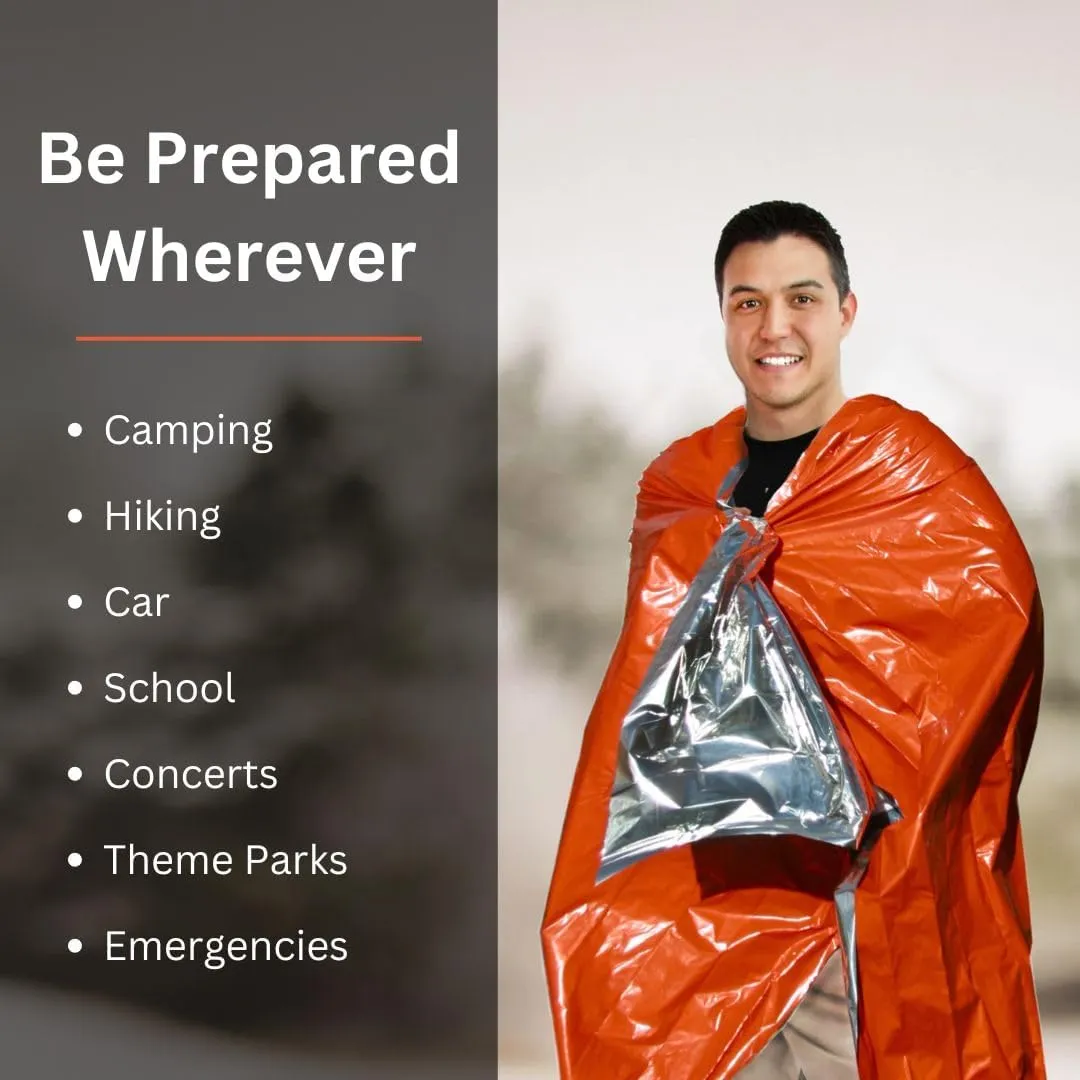 Emergency Zone ThermaSave Reversible Emergency Reflective Blanket, Survival Heat Shield. Available in Single, 2, 3, 4, 5, 6, and 120 Packs.