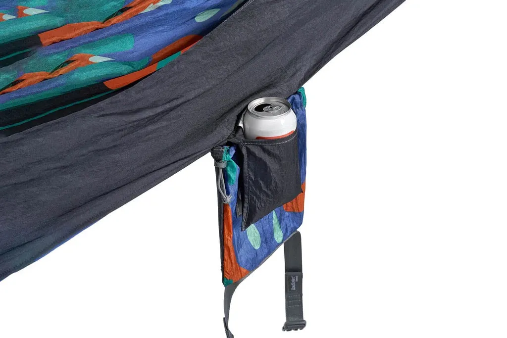 Eno DoubleNest Print Hammock - Lagoon/ Charcoal