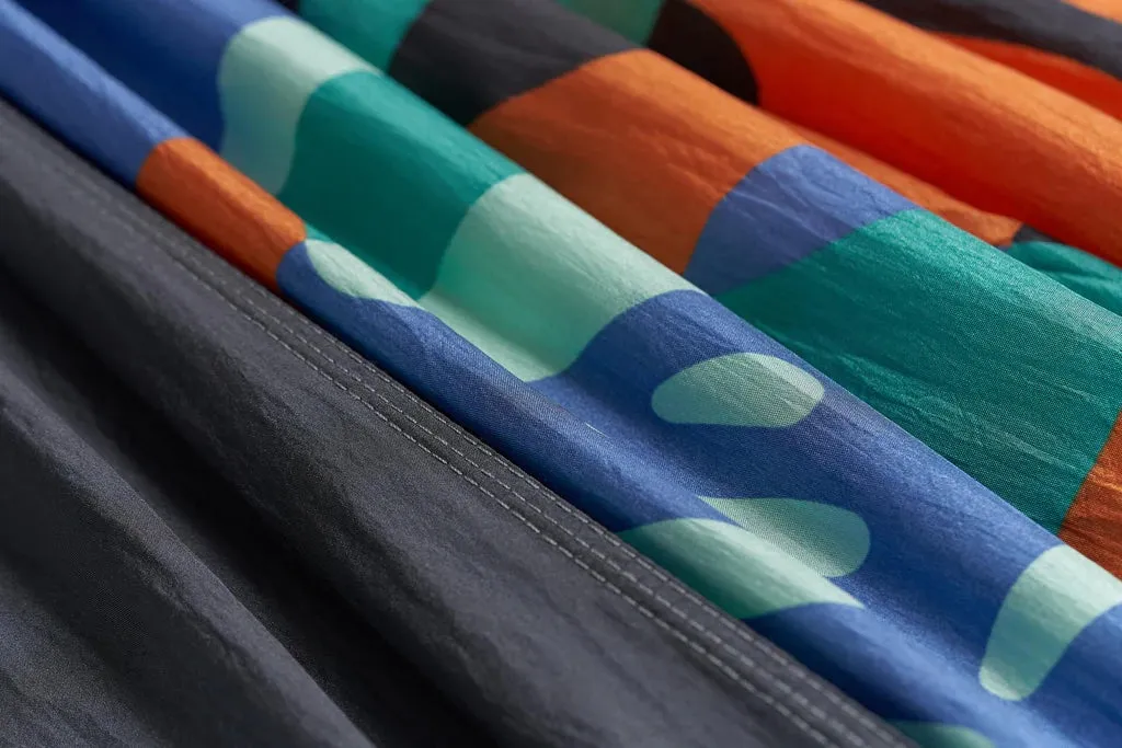 Eno DoubleNest Print Hammock - Lagoon/ Charcoal