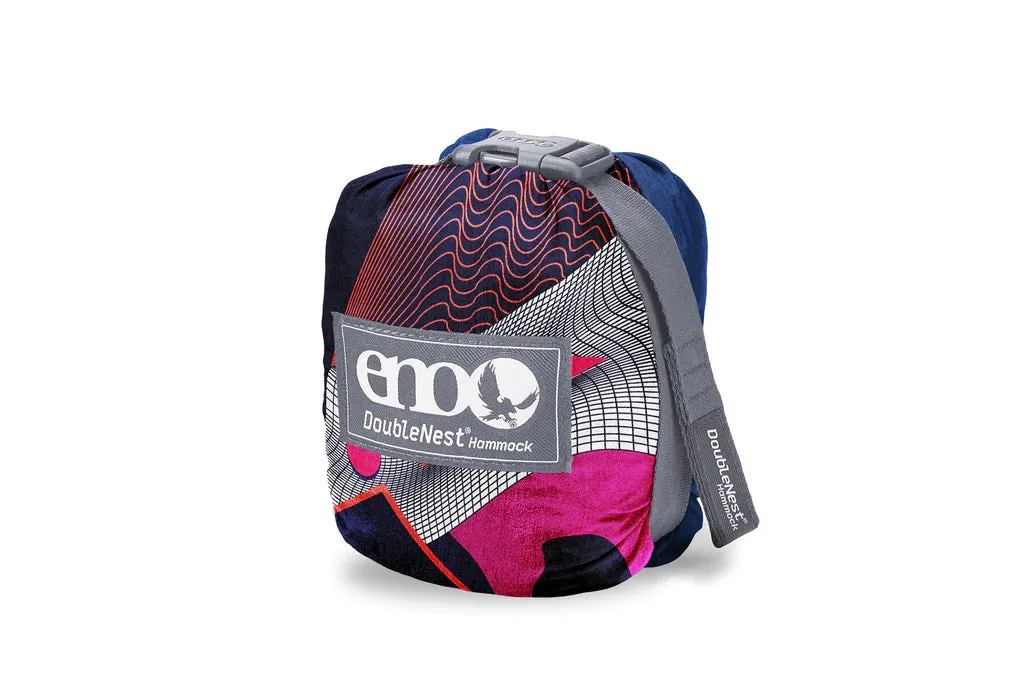 Eno DoubleNest Print Hammock - Synthwave/Sapphire