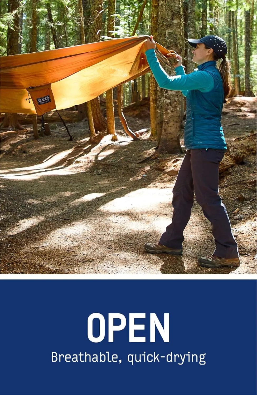 ENO, Eagles Nest Outfitters DoubleNest Lightweight Camping Hammock, 1 to 2 Person, National Park Foundation Special Edition