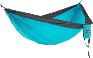 ENO SingleNest Hammock - Lightweight, 1 Person Portable Hammock - for Camping, Hiking, Backpacking, Travel, a Festival, or The Beach - Aqua/Charocal