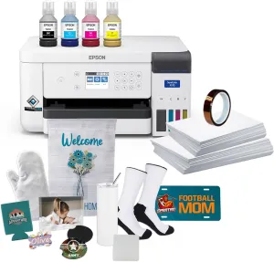 Epson SureColor F170 Dye-Sublimation Printer. Includes Full Set of Ink, User Guide, AC Power Cable, Sublimation Starter Kit, Thermal Tape, 8.5" x 11" & 8.5" x 14" Paper SCF170