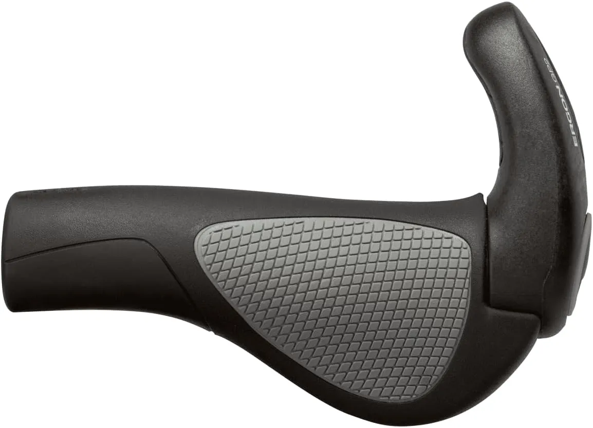 Ergon GP2 Ergonomic Bike Grips with Bar End – Comfortable, Adjustable, for Touring, MTB, E-Bike, and Fitness Riding