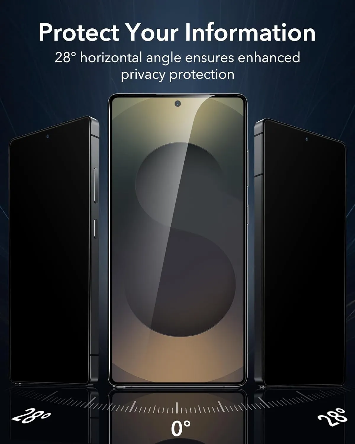ESR 3 Pack for Samsung Galaxy S25 Ultra Privacy Screen Protector, 9H  Hardness Tempered Glass with Easy Installation UltraFit tray for Galaxy S25 Ultra [6.9”], Anti-Spy