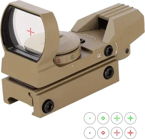 ESSLNB Red Green Dot Sight Reflex Sight Scope with 4 Reticles and 20/22mm Rail Mounts Waterproof Shockproof with 5 Adjustable Brightness