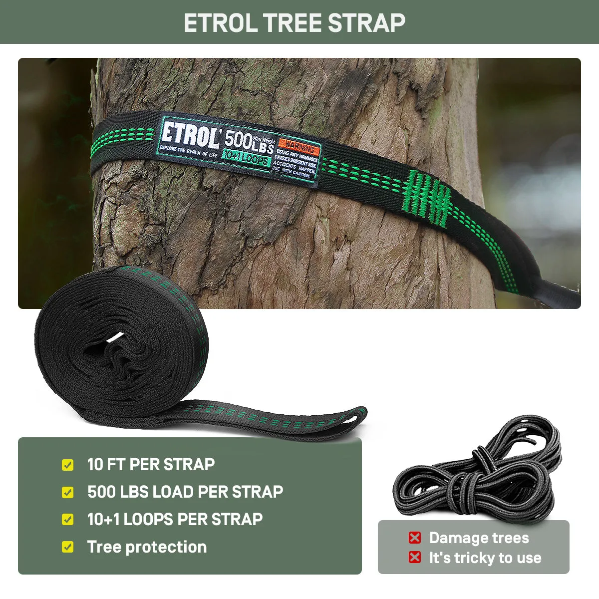 Etrol Toucan Hammock 2 person - Grey