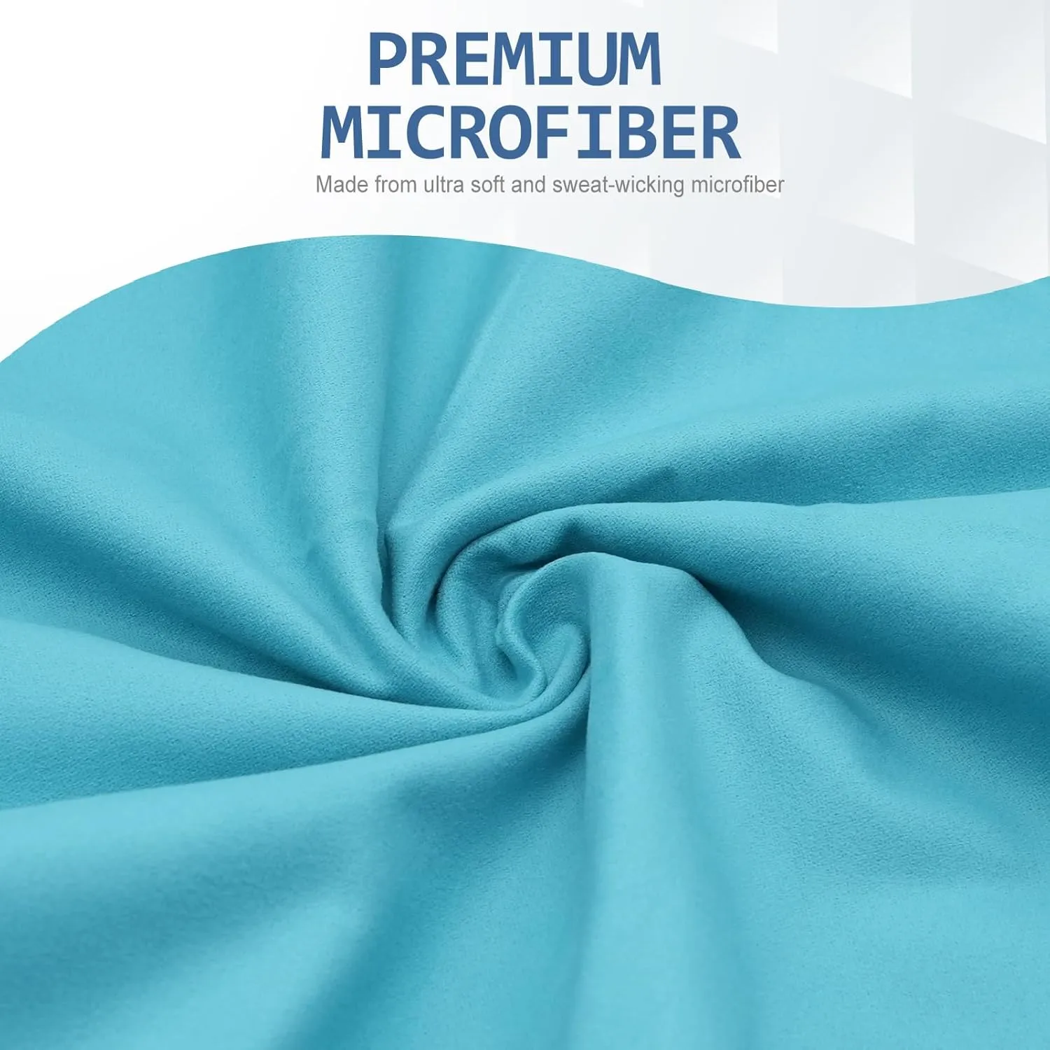 Eunzel Quick Dry Camping Towel, Microfiber Travel Towel Super Absorbent Fast Drying Towel for Camping, Beach, Gym, Backpacking, Yoga & Swimming(40" x 72", Navy/Cyan)