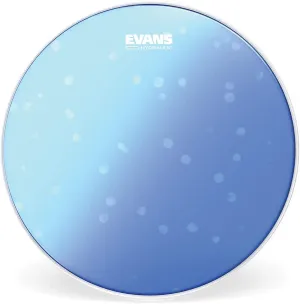 Evans Hydraulic Drum Heads - B14HB - Drum Head with Layer of Oil - Supresses Unwanted Overtones - Ideal for Rock, Metal, & Funk - Blue, 14 Inch