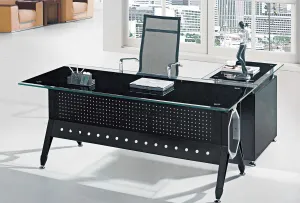 Executive tempered Glass office desk 1.6m