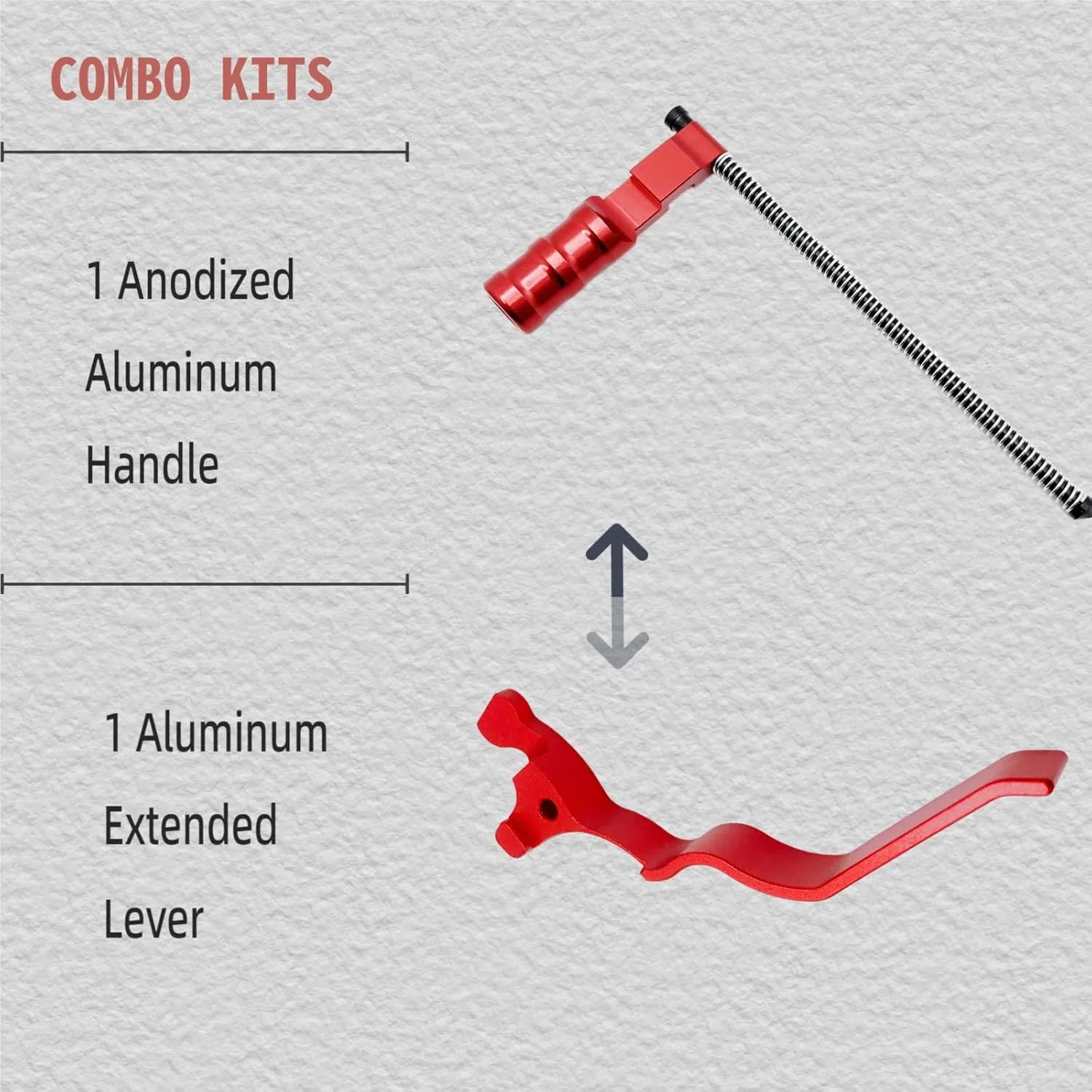 Extended Lever and Handle for 10-22 Combo (Red)
