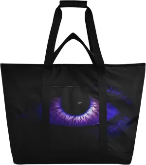Eye Reusable Insulated Cooler Bag with Ice Pack Compartment - Large 47L Waterproof Thermal Grocery Tote for Picnic Beach Camping Lunch Storage