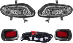 EZGO TXT 2014  Freedom LED Basic Light Kit 48V, 2 LED headlight, 2 LED taillight, 1 Basic wiring harness, instruction & hardware included
