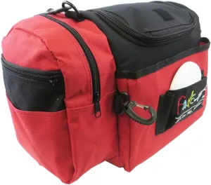 Fade Crunch Disc Golf Bag – Shoulder Strap Design with Insulated Lining for Dual Bag & Cooler Use – Great for Beginner & Intermediate Disc Golfers (Red)