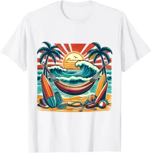 Family Hammock Chair Vacation Trip Surfing 2024 T-Shirt