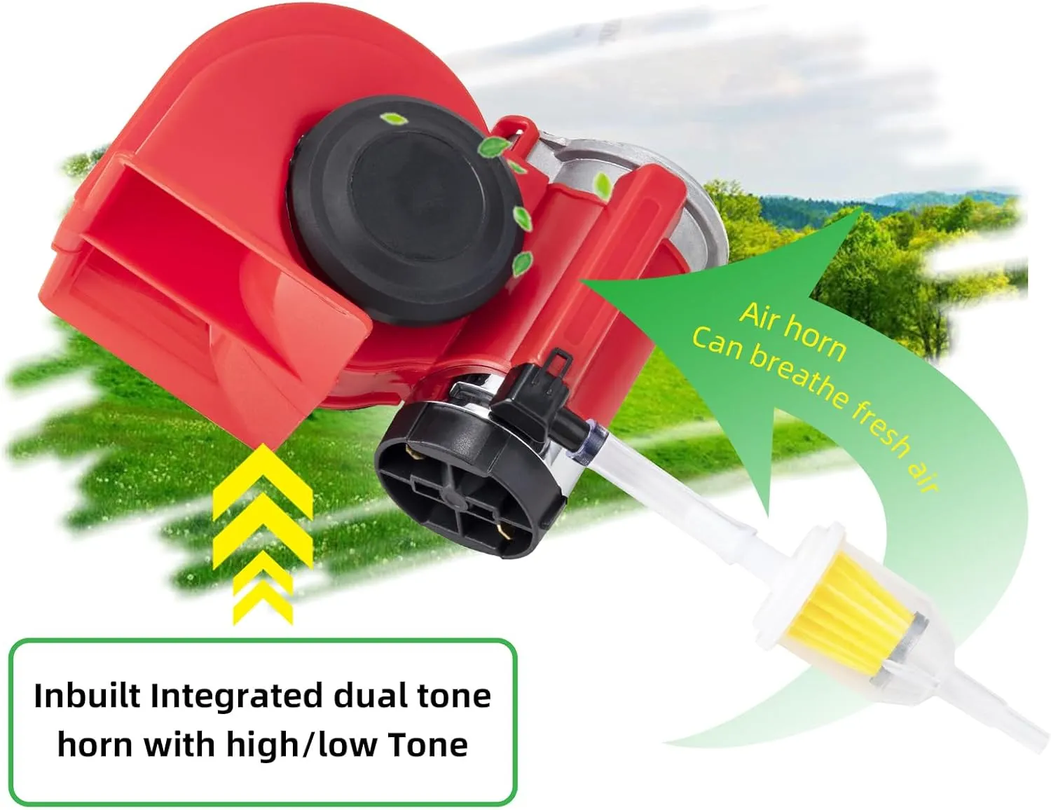 FARBIN Car Horn Kit 12V 150db Loud Air Horn with Compressor,Compact Horn with Relay Harness Button for Car Truck Jeep