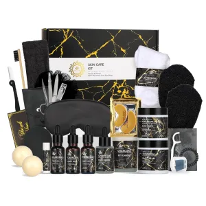 Father's Day Gift, Skin Care Set, 28pcs Body & Facial Kit Gifts for Women & Men includes Face Cream, Bath Oil, Scented Candle, Hyaluronic Acid Face Serum, Facial Skin Care Set, Birthday, Christmas,Dad