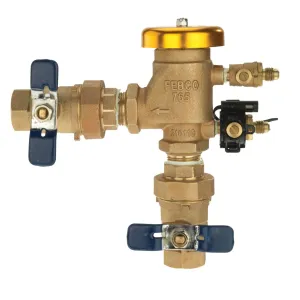 Febco 765 Series 3/4" Bronze Pressure Vacuum Breaker Backflow Preventer, Quarter Turn Shutoff, Union Connections, Freeze Sensor with SentryPlus Alert Technology, Industrial Plants, Irrigation System