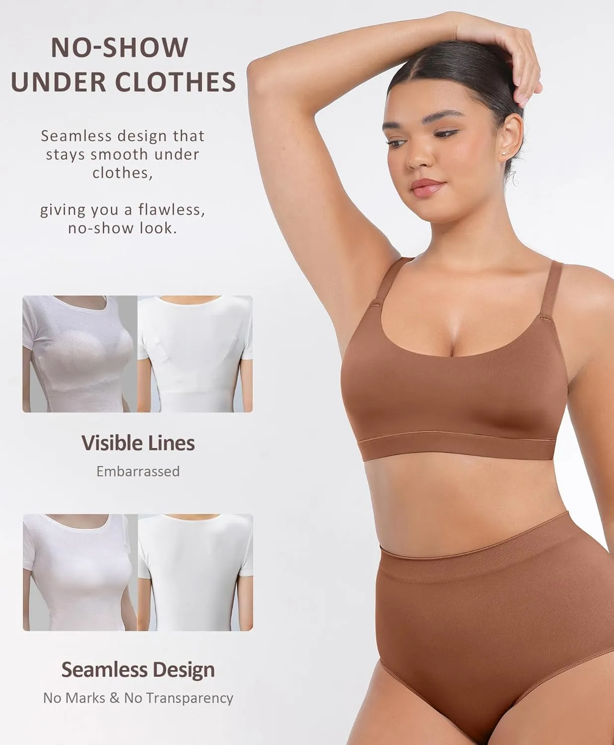FeelinGirl Seamless Bras Wireless Bralettes for Women, No Wire Unlined Comfort Buttery Soft for Sleep Everyday Bras