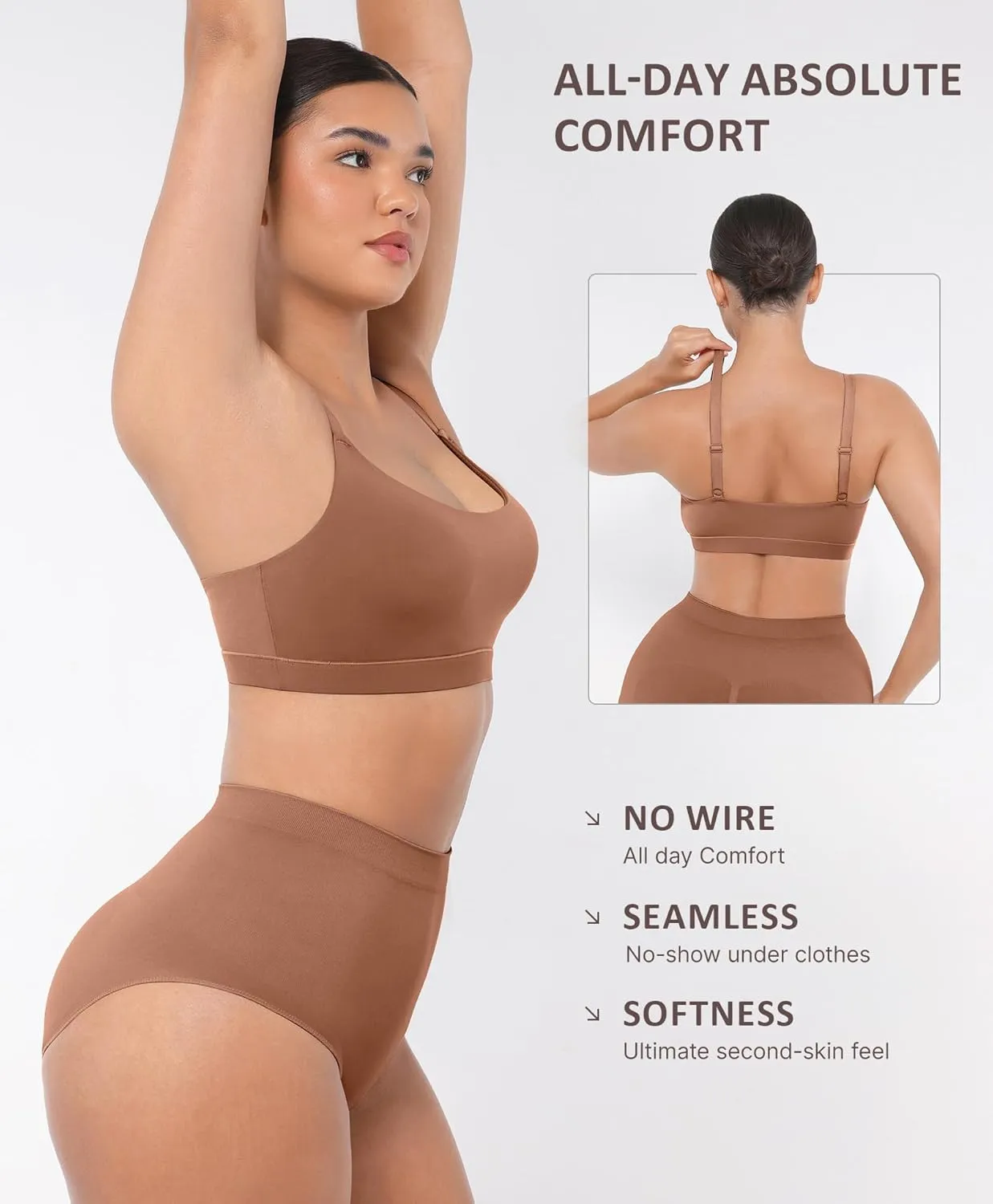 FeelinGirl Seamless Bras Wireless Bralettes for Women, No Wire Unlined Comfort Buttery Soft for Sleep Everyday Bras