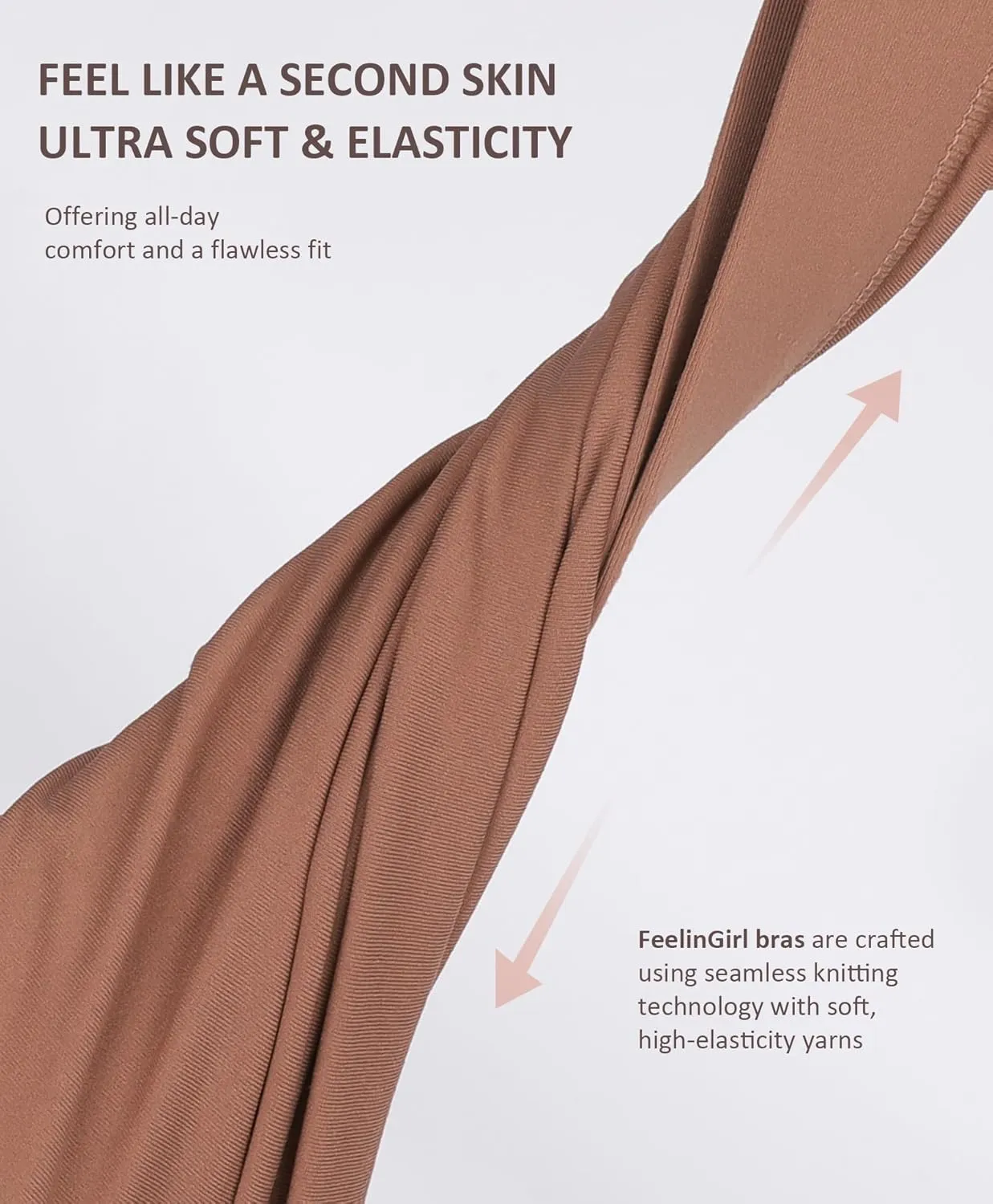 FeelinGirl Seamless Bras Wireless Bralettes for Women, No Wire Unlined Comfort Buttery Soft for Sleep Everyday Bras