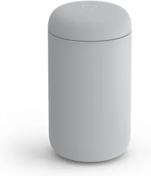 Fellow 16 oz Carter Wide Travel Mug - Wide Mouth Vacuum-Insulated Stainless Steel - Tea and Coffee Tumbler - Travel Coffee Mug with Ceramic Interior - Matte Grey