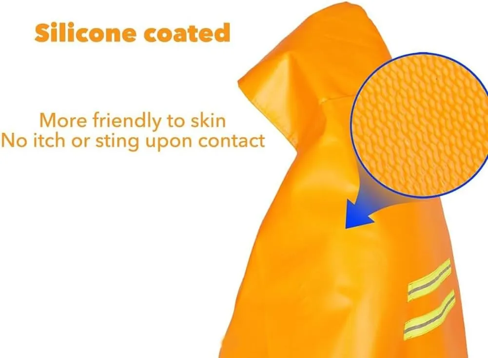 Fireproof Cloak With Hood, Fire Emergency Survival Safety Blanket for Adult and Hildren Full Body Protection 1100℃ Flame Retardant Reusable