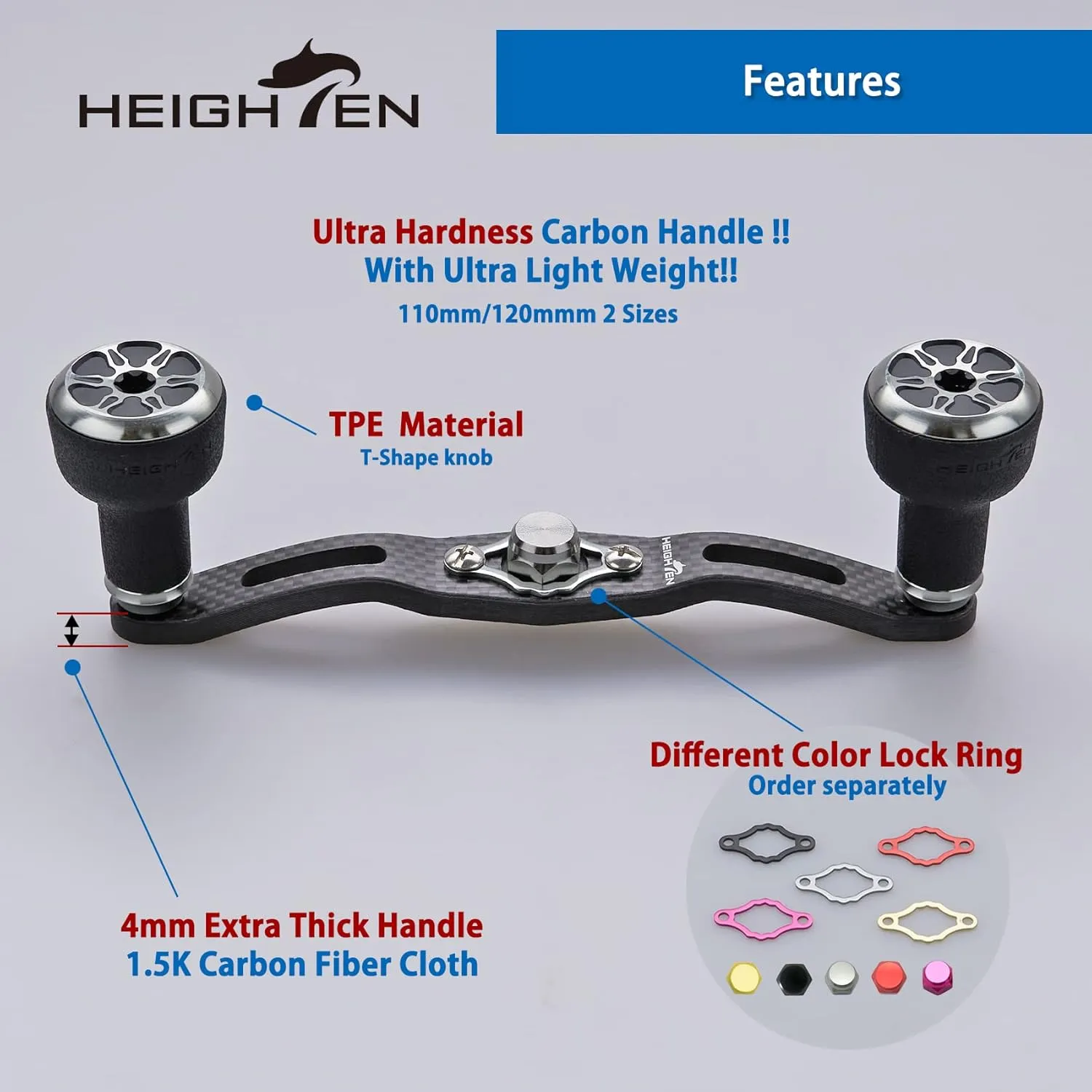 Fishing Reel Handle for Shiman0 Daiwa Abu Garcia Penn Kaking Lew's Baitcasting Reel Power Handle Crank Accessory