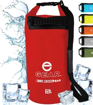 Floating Cooler Bag Roll Top Insulated Dry Backpack – Leak Proof, Collapsible, Waterproof Cooler with Padded Shoulder Strap - Perfect for Kayaking Fishing Beach Hiking -15L