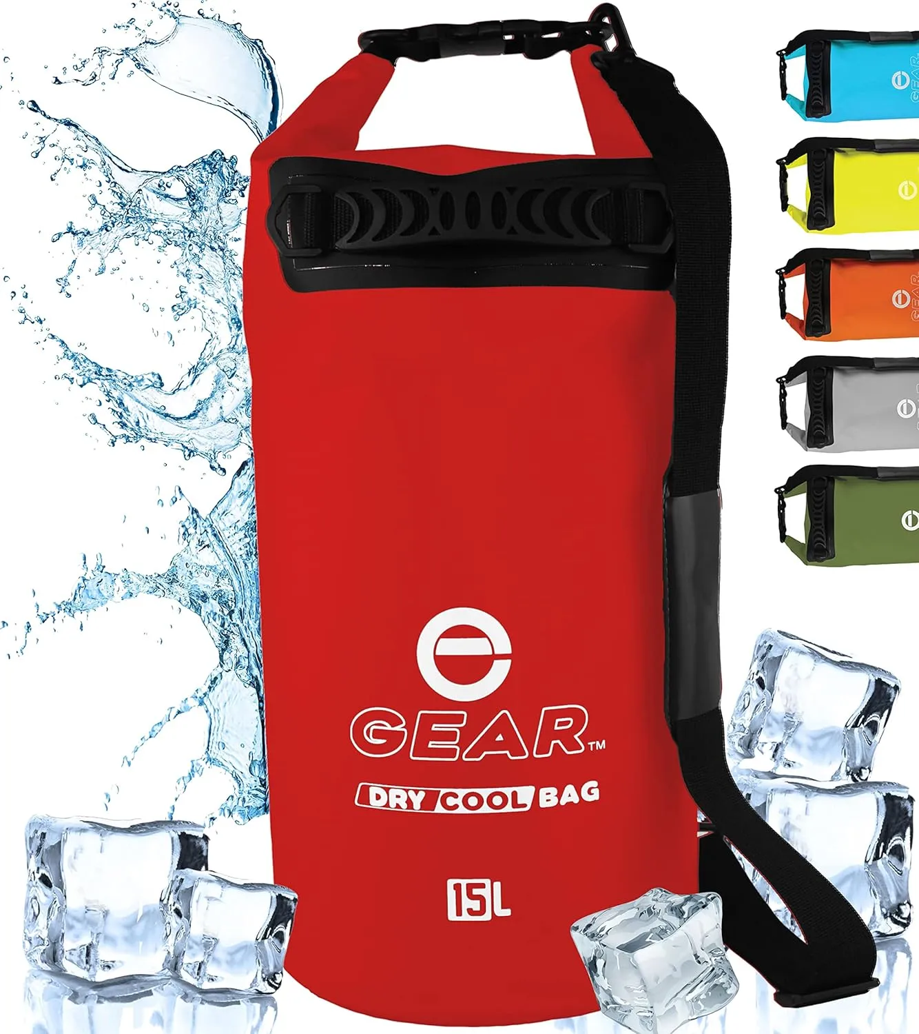 Floating Cooler Bag Roll Top Insulated Dry Backpack – Leak Proof, Collapsible, Waterproof Cooler with Padded Shoulder Strap - Perfect for Kayaking Fishing Beach Hiking -15L
