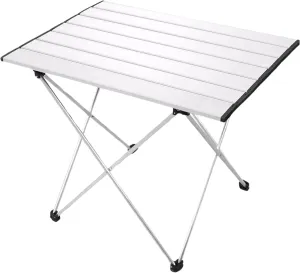 Foldable Aluminum Camping and Picnic Table with Shoulder Straps, 16.14 in (41 cm) x 22.05 in (56 cm) x 17.72 in (45 cm)