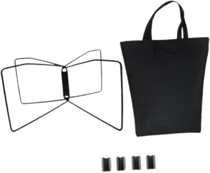 Foldable Cooler Stand Luggage Rack Trash Bag Holder with Carry Bag Water Container Stand Ice Box Holder for Hiking Barbecue