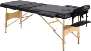 Foldable Massage Bed, Portable Massage Table with PU Leather Tight Bracket High-Density Sponge, for Beauty Spa Therapy Tattoo(