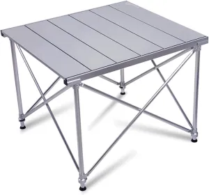 Foldable Table Camping Made of Aluminum Alloy Stable Structure Adjustable Height with Carry Bag for Outdoor, Picnic, Camp, Travel