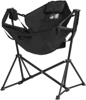 Folding Camping Chair for Adults,Outdoor Portable Hammock Camping Chair with Cup Holder and High Back for Beach, Fishing,Tailgating and More Outdoor Sports,B