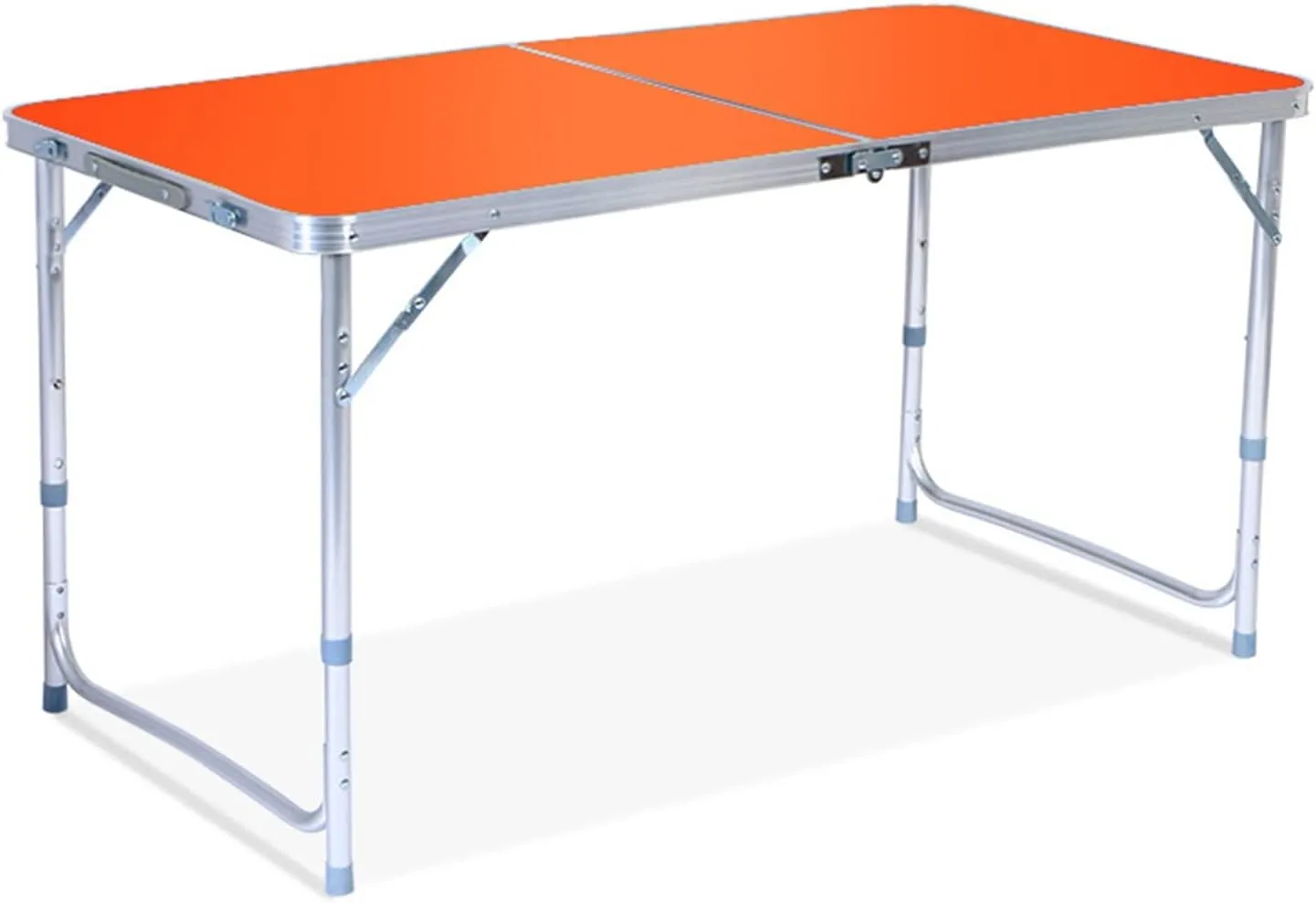 Folding Camping Table Aluminum Height Adjustable Lightweight Portable Dining Table with Portable Handle Weatherproof Table for Outdoor Picnic Camping Beach Backyard 47.2 * 23.6inch