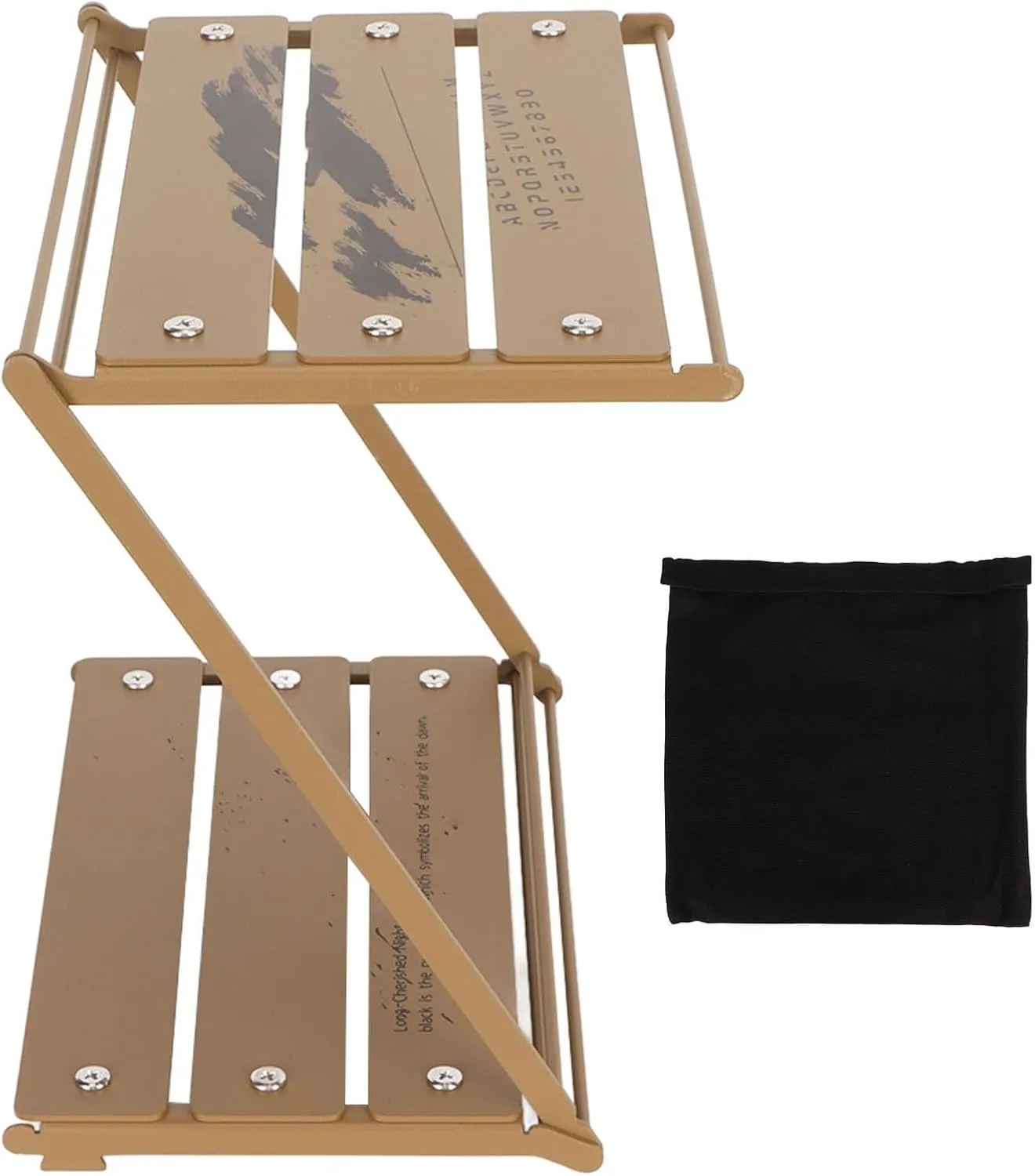 Folding Camping Table Portable Aluminium Alloy Double Deck Camping Table for Hiking Picnic Backyard Party