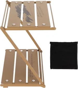 Folding Camping Table Portable Aluminium Alloy Double Deck Camping Table for Hiking Picnic Backyard Party