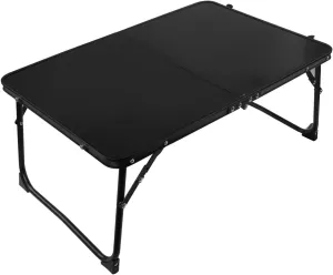 Folding Camping Table Portable Rubber Handle Aluminum Alloy Anti-Slip Multifunction Outdoor Hiking Picnic BBQ Portable Tea Table Black Portable Camping Table Wilderness Camping Table Outdoor