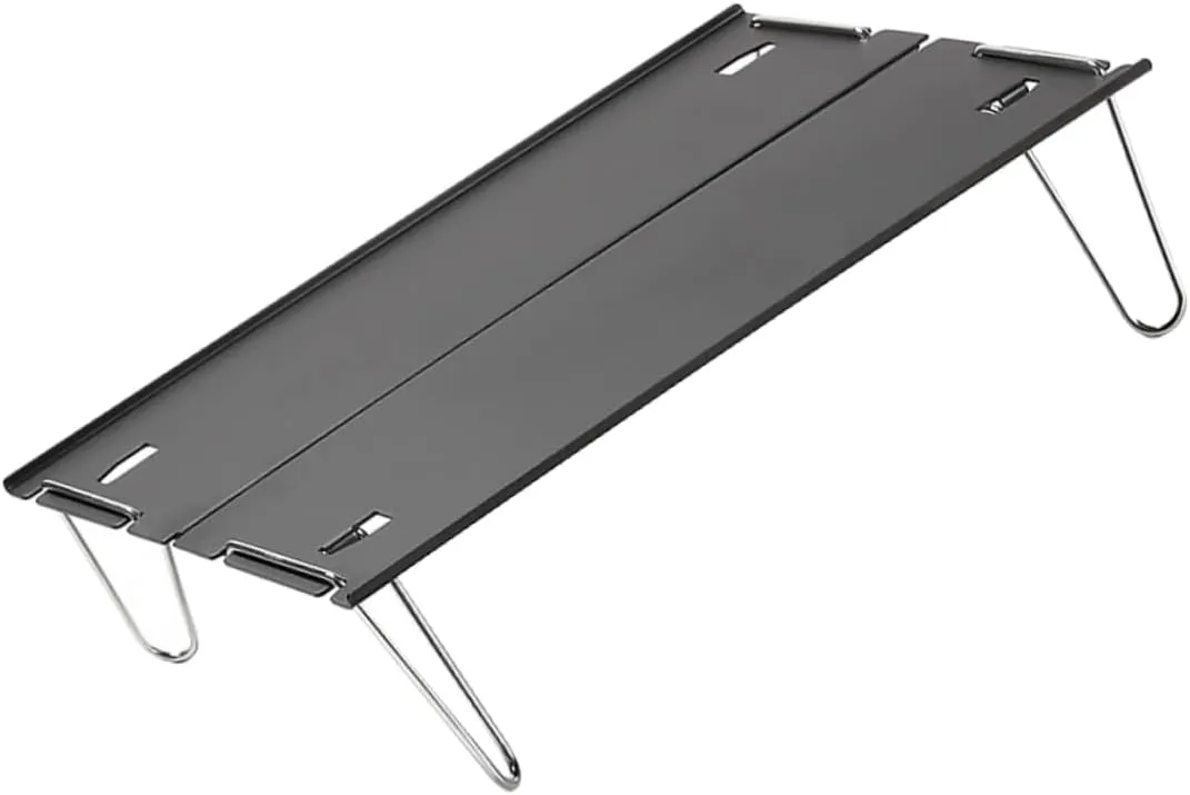 Folding Camping Table Small Black Desk Aluminum Alloy Easy to Assemble for Outdoor Activities