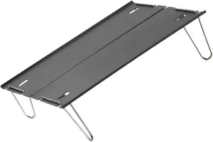 Folding Camping Table Small Black Desk Aluminum Alloy Easy to Assemble for Outdoor Activities