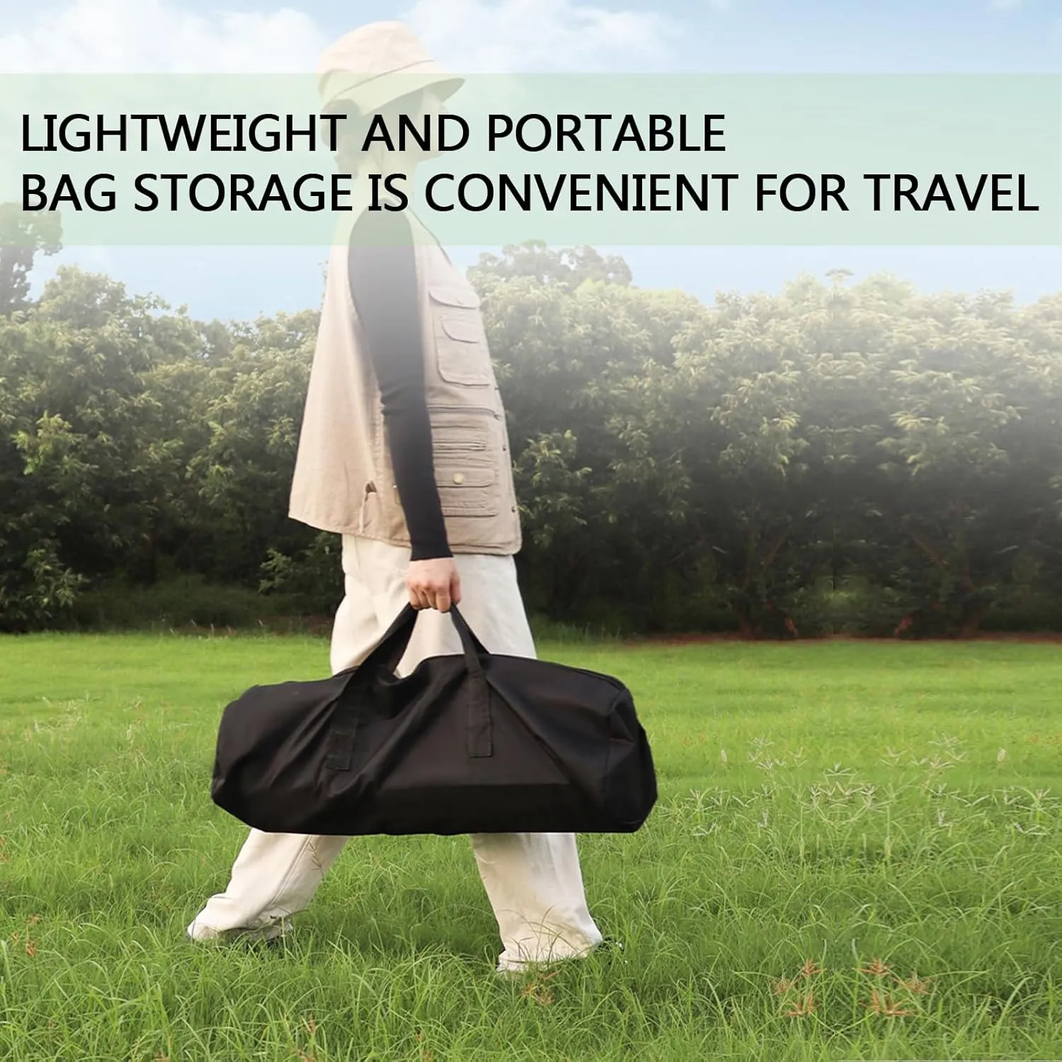 Folding Camping Table with Carry Bag, Roll-Up Aluminum Table for Camping, Beach, Travel, and Outdoor Cooking, Compact and Lightweight Black 50×53×50cm/19.7×20.9×19.7in