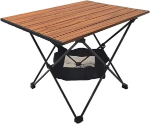 Folding Dining Table 3 Size Lightweight Picnic Table with Carry Bag for Hiking Aluminum Folding Camping Table, Portable Compact Roll Up Camp Table (Color : 03)