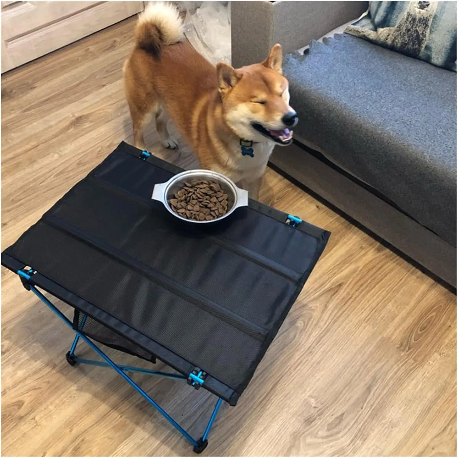 Folding Dining Table Aluminium Alloy Ultra Light Folding Desk Portable Foldable Table Camping Outdoor Fur Computer Bed Tables Picnic (Color : Red)