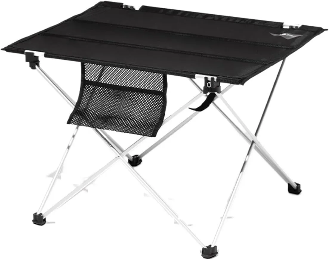 Folding Dining Table Aluminium Hiking Climbing Picnic Outdoor Camping Table Portable Foldable Desk Fur Computer Bed Ultralight (Color : L)
