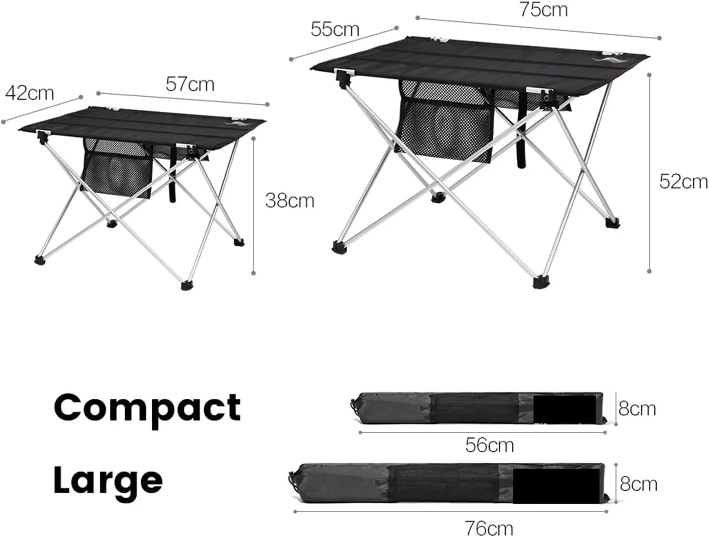 Folding Dining Table Aluminium Hiking Climbing Picnic Outdoor Camping Table Portable Foldable Desk Fur Computer Bed Ultralight (Color : L)